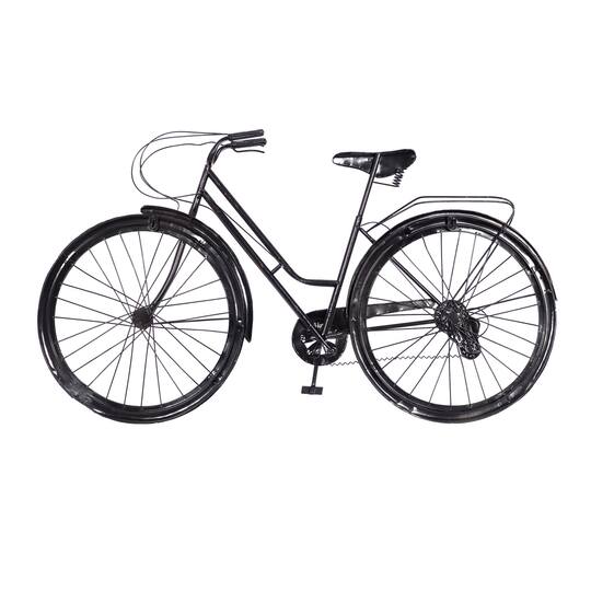 Red Rustic Metal Bicycle Wall Accent